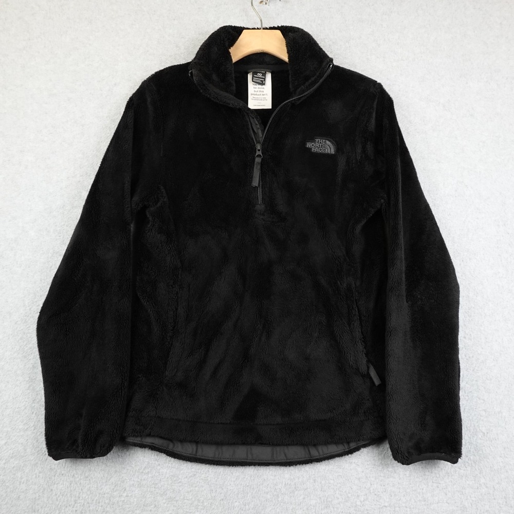 North Face Women's Osito 1/4 Zip High Pile Fleece Pullover Black XS Cozy Outdoor